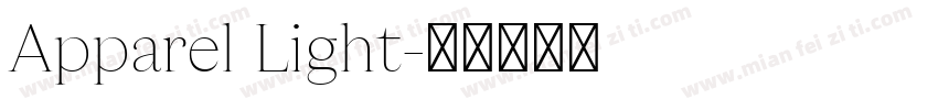 Apparel Light字体转换